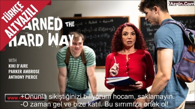Okulun en yakışıklı öğrencisiyle sikişen evli öğretmeni şantajla grup siktiler