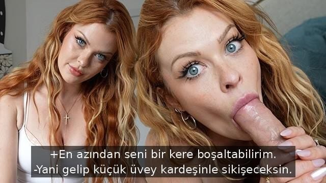 Yaşça küçük üvey kardeşinin sikini görünce amı sırılsıklam olan sürtük asla durmuyor